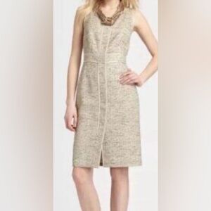 Lafayette 148 New York Farren Bouche Textured Tweed Sheath Dress Size 4.
